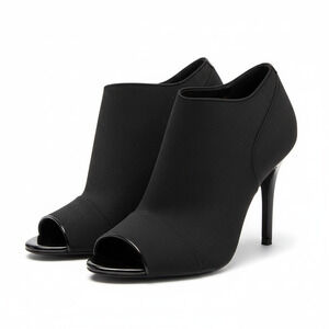 Adrianna Papell Black Peep Toe Bootie Heels – Size 7M